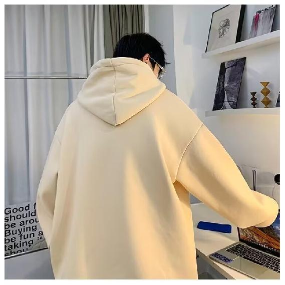 

Мужской свитер с капюшоном, повседневный свободный модный топ с буквенным принтом, универсальное пальто 5XL абрикосовый