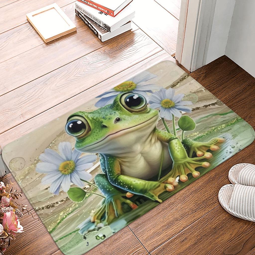Happy Frog Doormat Mat Anti-Slip  Kitchen Bath Living Room Rug Carpet 40*60cm