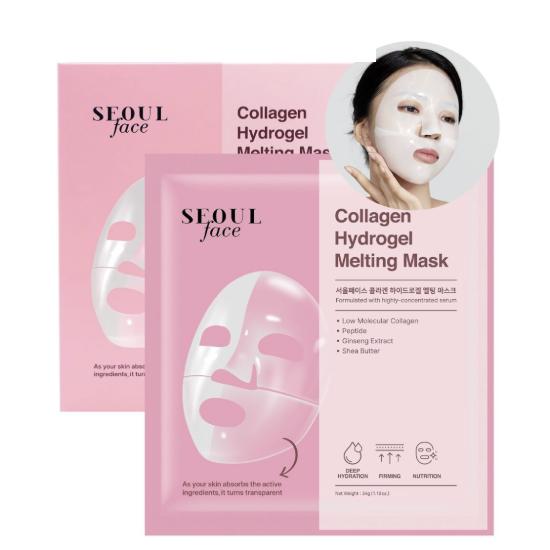 [DERMAL] Витаминная гидрогелевая тающая желеобразная гелевая маска 34 г*4 шт.(1 КОРОБКА) 3)Collagen 4EA(1BOX)