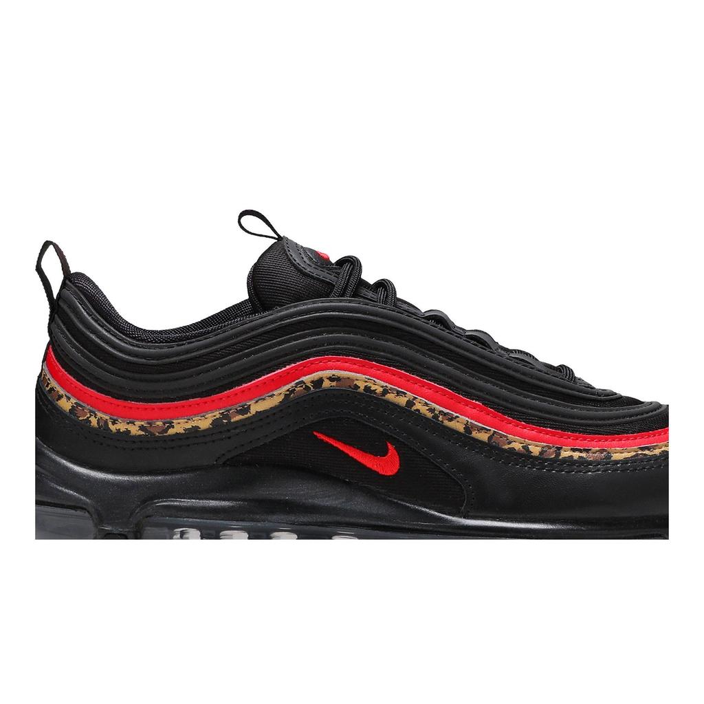 Nike Womens Air Max 97 'Leopard Pack' (women's Sizes) Black / University Red-Print Running Shoes BV6113 001