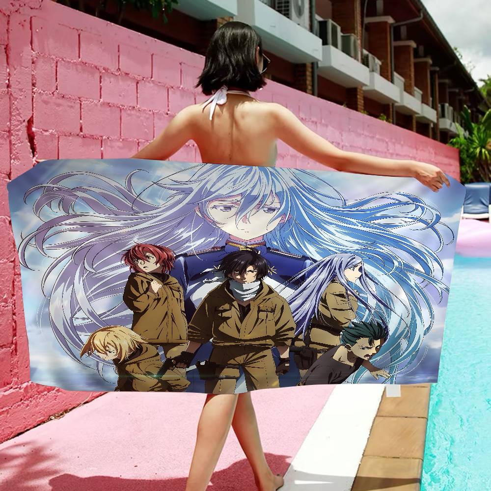 Anime 86 Eighty Six Microfiber Blanket Quick Drying Beach Towels Oversized Printing Super Absorbent Pool Towel Blanket