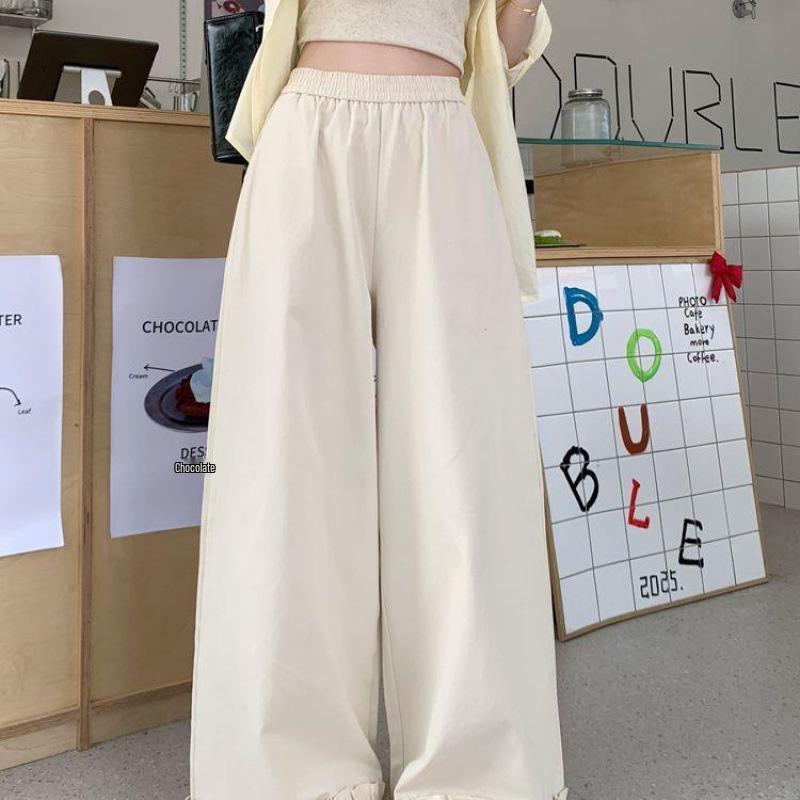 

Women s Ruffle Hem Wide-Leg Casual Pants for Spring/Summer 2XL [Recommended 141-160 lbs]