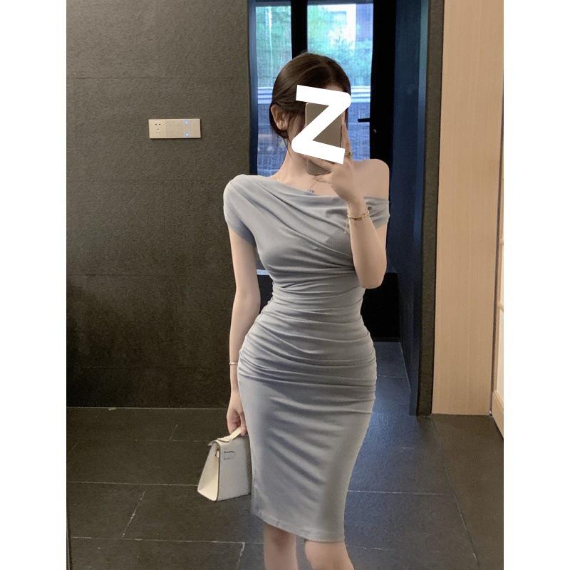 

Сексуальное летнее платье бодикон с открытыми плечами: Миди длина, с акцентом на талии, с короткими рукавами, облегающий бедра дизайн Extra Large