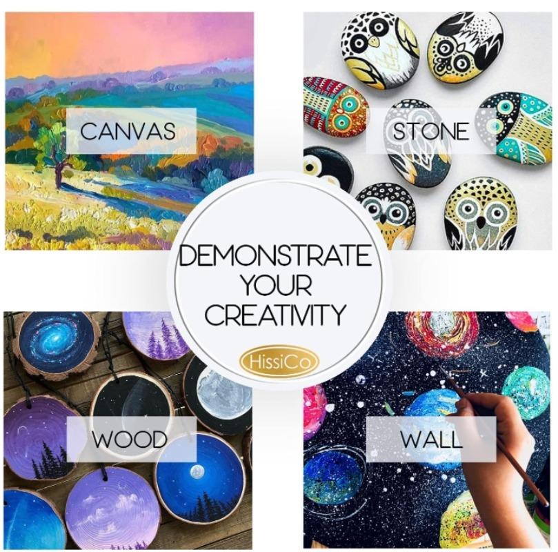 Non Toxic 26 Colors 1fl Oz 30ml Bottles Acrylic Paint No Fading Rich Pigment for Kids Adults Artists Canvas Crafts Wood