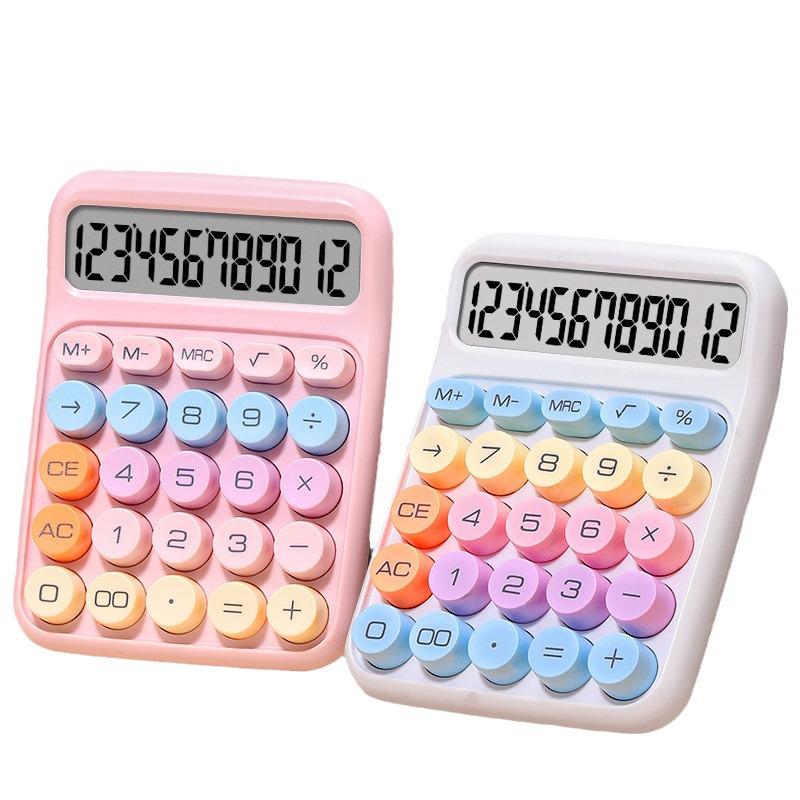 Candy Color Portable Cartoon Calculator for Kids and Office Use