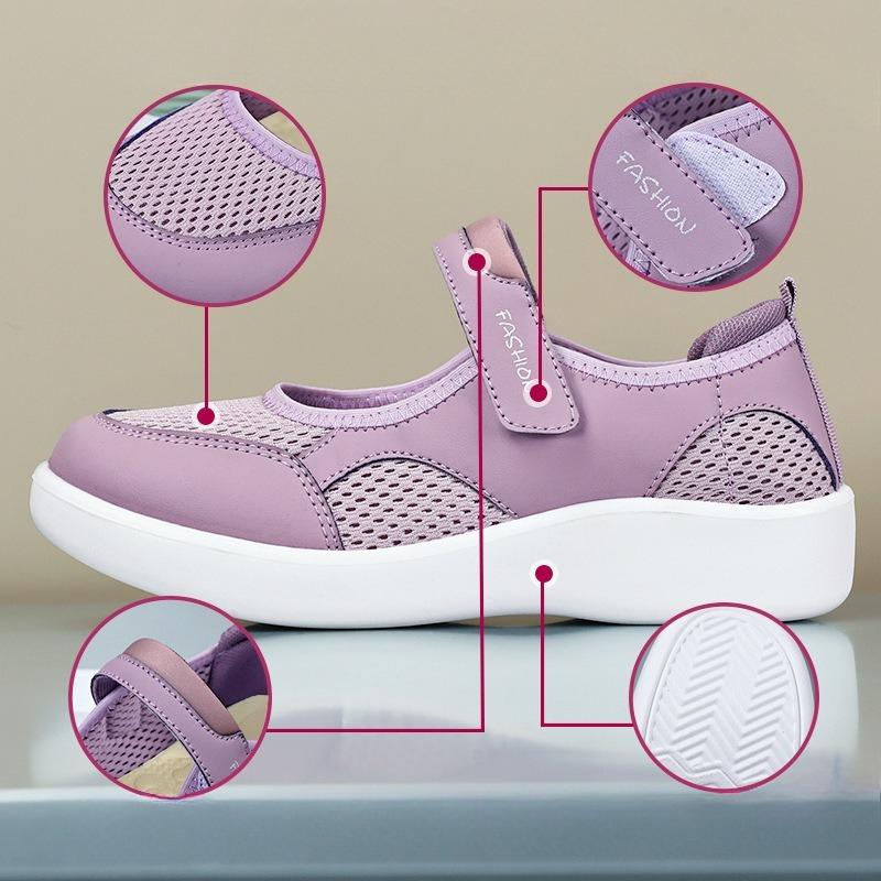 New Breathable Casual Shoes for Women with Soft Soles and No Foot Fatigue, Velcro Shoes