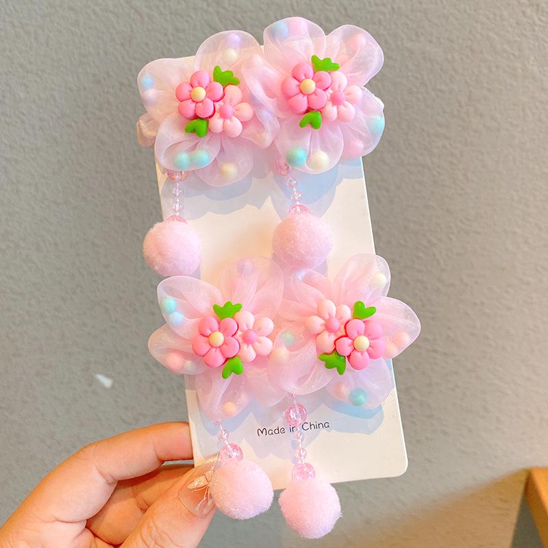 2025 New Flower Hair Ties for Girls - Little Princess Hair Accessories, Baby Hair Ropes & Rubber Bands