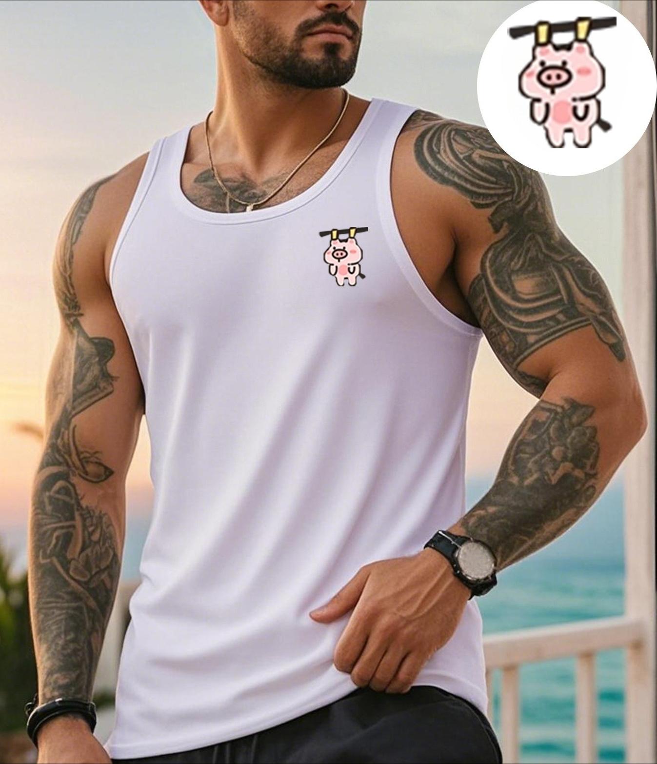 Однотонная мужская майка без рукавов из полиэстера, легкая, прохладная S