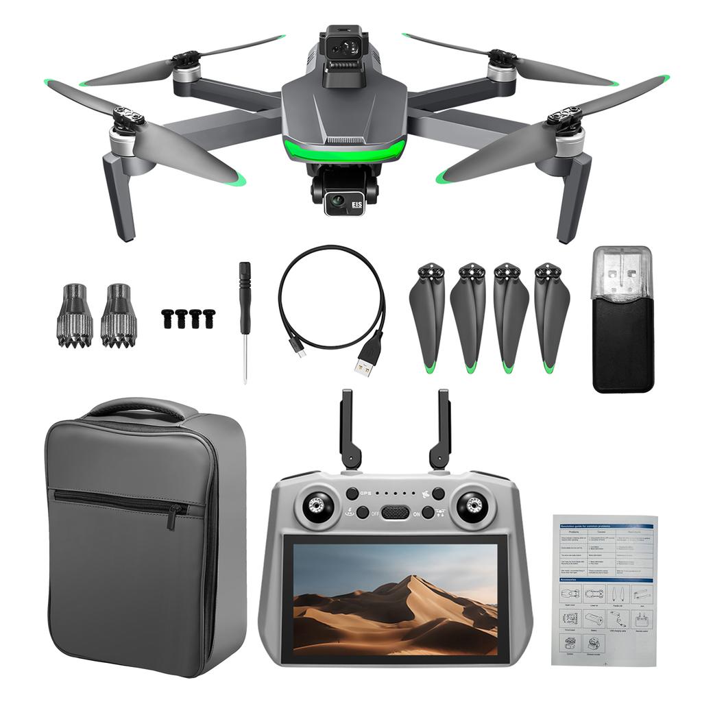 Quadcopter with 2.7K Camera, 3 Axis Gimbal GPS FPV Foldable 5G Aircraft with Brushless Motor, Waypoi