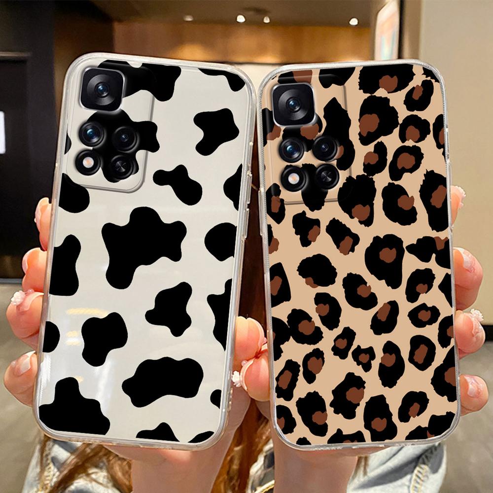 For Xiaomi Redmi Note 11 11S 12 Pro 12S Artistic Blue Marble Shockproof Fundas Silicone Soft Pink Leopard Print Phone Case Cover