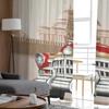 Moscow Vintage Poster Tulle Sheer Window Curtains For Living Room The Bedroom Modern Chiffon Voile Organza Curtains Decor Drapes