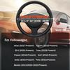 XHRING D-Shaped Car Steering Wheel Cover For Volkswagen VW Atlas Tiguan ID.4 Taos Passat Golf Jetta Beetle Polo GTI CC Touareg SE SEL R-Line S Cross