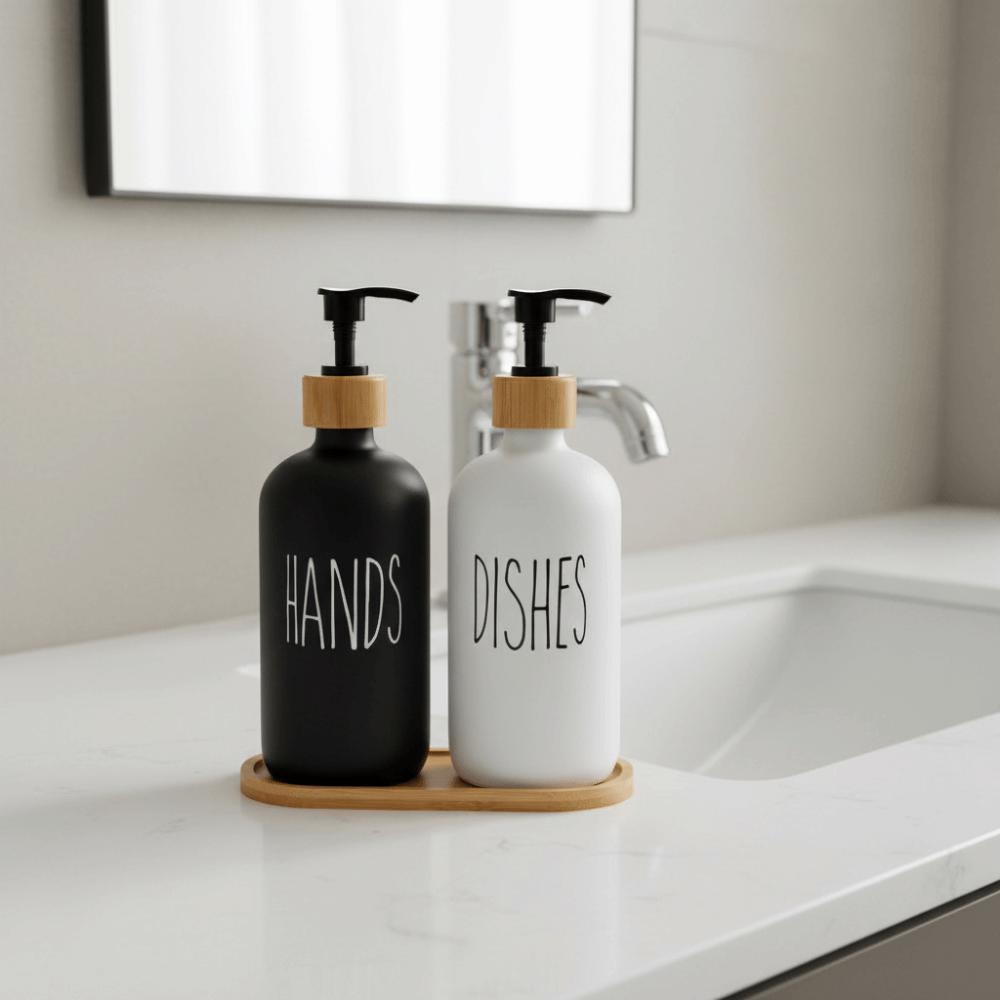 2Pcs Empty Soap Dispenser Bottle Refillable Liquid Empty Container  Accessories Kitchen
