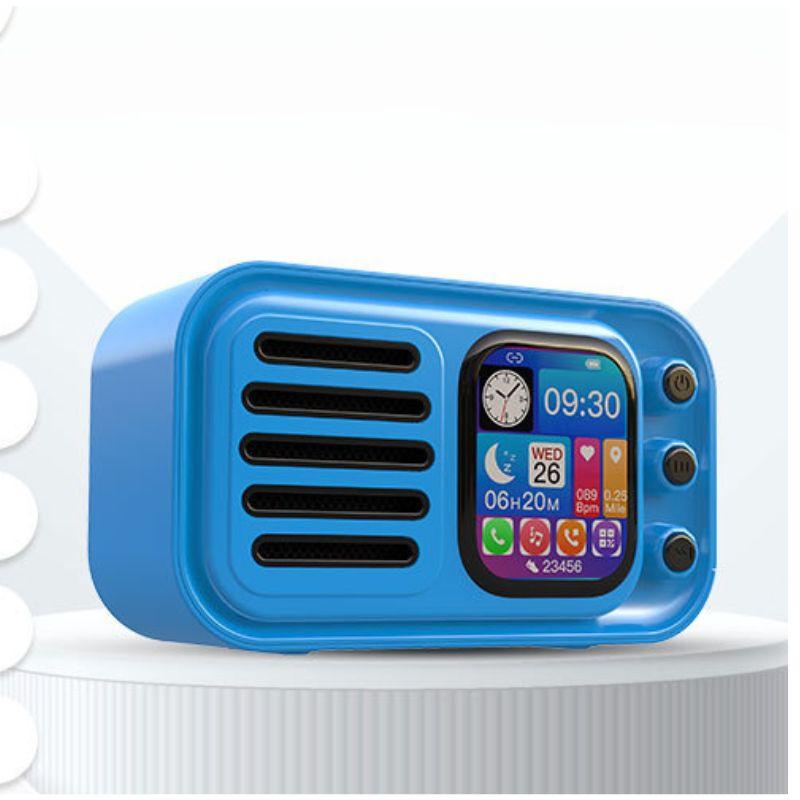 

Беспроводной Bluetooth портативный динамик для дома и улицы портативный настольный дисплей с текстами песен сенсорный экран будильник дисплей времени