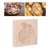 Natural Beech Wood Cookie Cutter Smooth Surface Biscuit Mould Baking Stamp  Christmas Baking