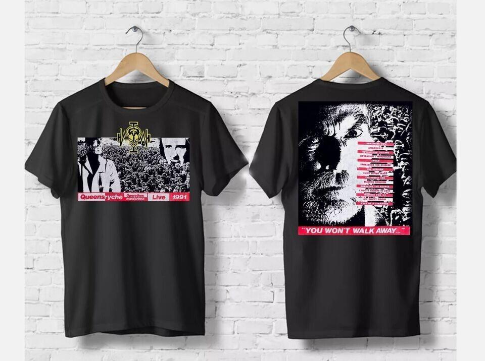 Vintage 1991 Queensryche Operation Mindcrime Tour 2 Zijdig T-shirt Q23343
