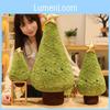 Xmas Gift Christmas Tree Figure Plush Cushion Cuddly Seat Home Decor