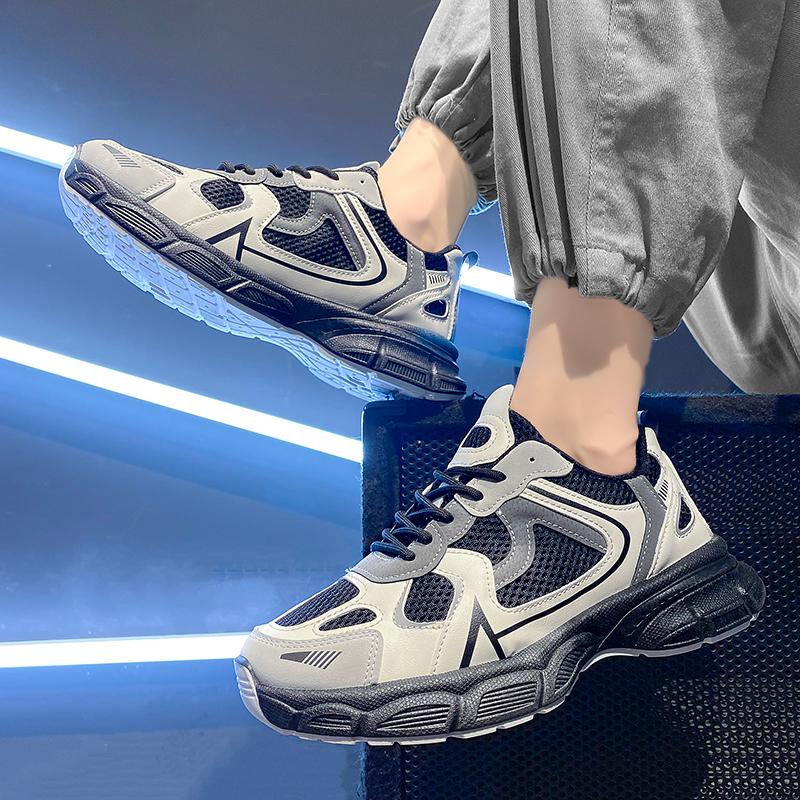 2023 Men’s Sneakers Mesh Chunky Sport Basketball Shoes For Men Street Style Casual Walking Shoes Platform Men’s Jogging Sneakers