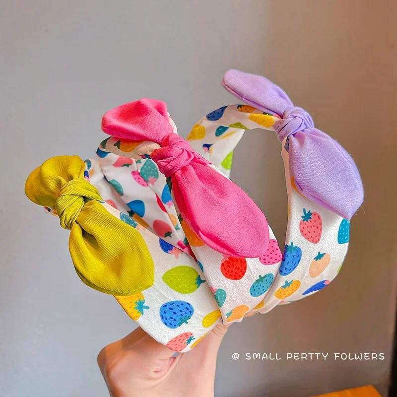 New Children Lovely Strawberry Ornament Headband Headwears Baby Girls Cute Colors Hair Hoop Headbands Kids Hair Accessories