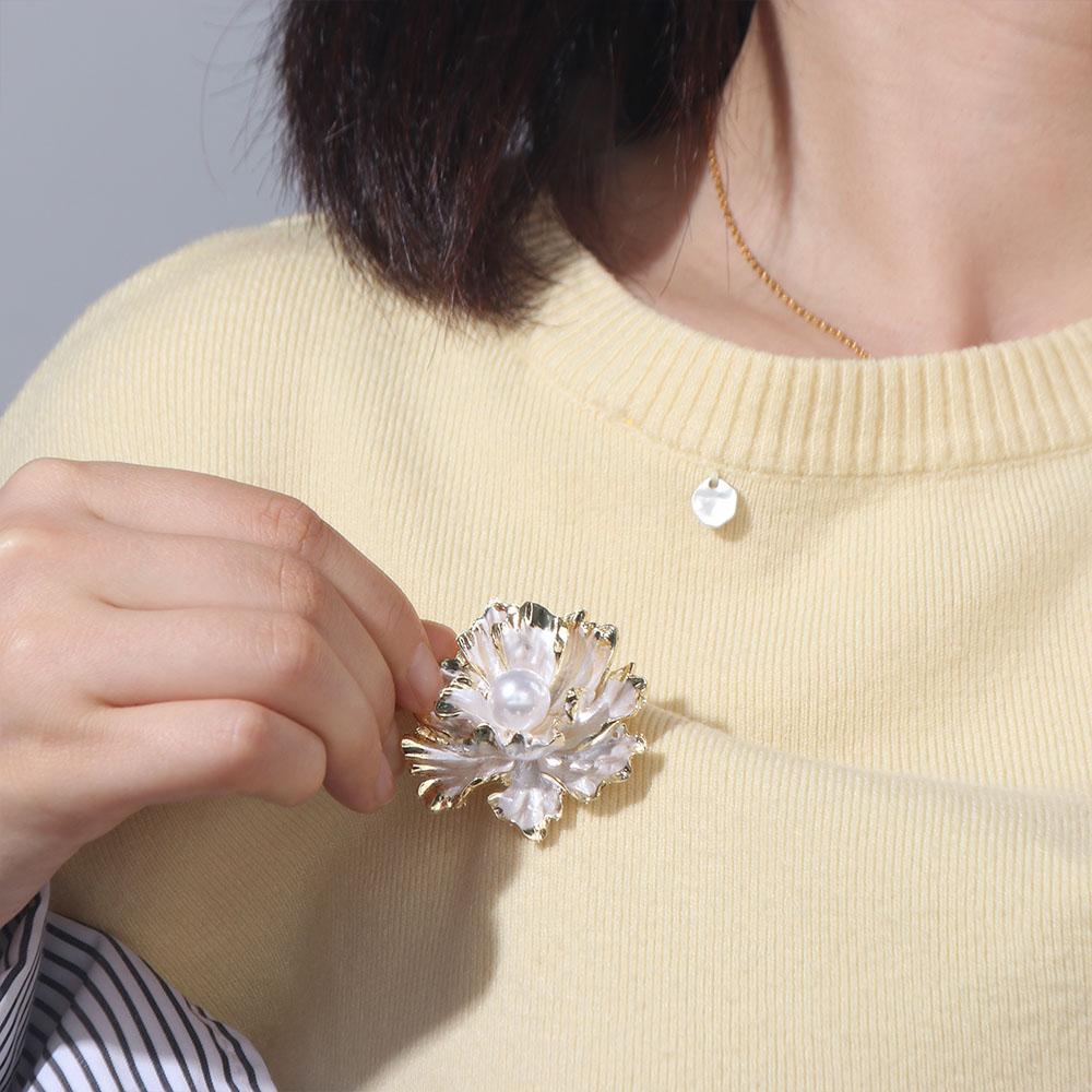 High-end Peony Brooch Pins Vintage Large Flower Badge Pin Flower Brooches  Girls