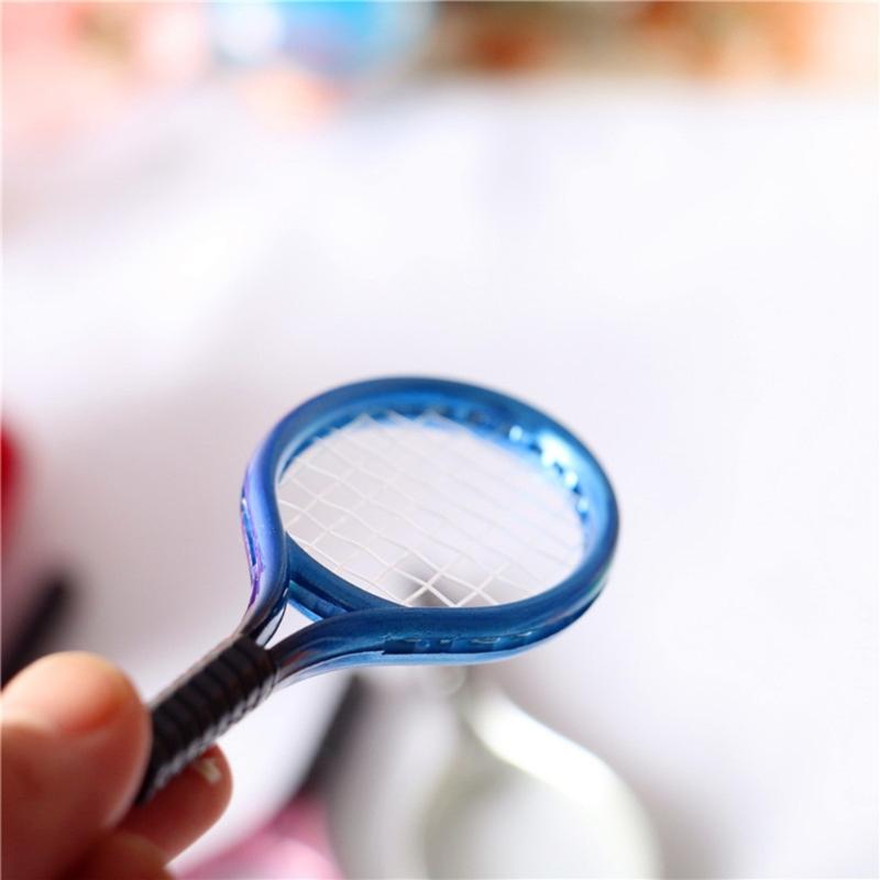 Tennis Ball Set Toddlers Household Model Kit Boys & Girls Gift Doll House Decor Model Mini Miniature House Decors