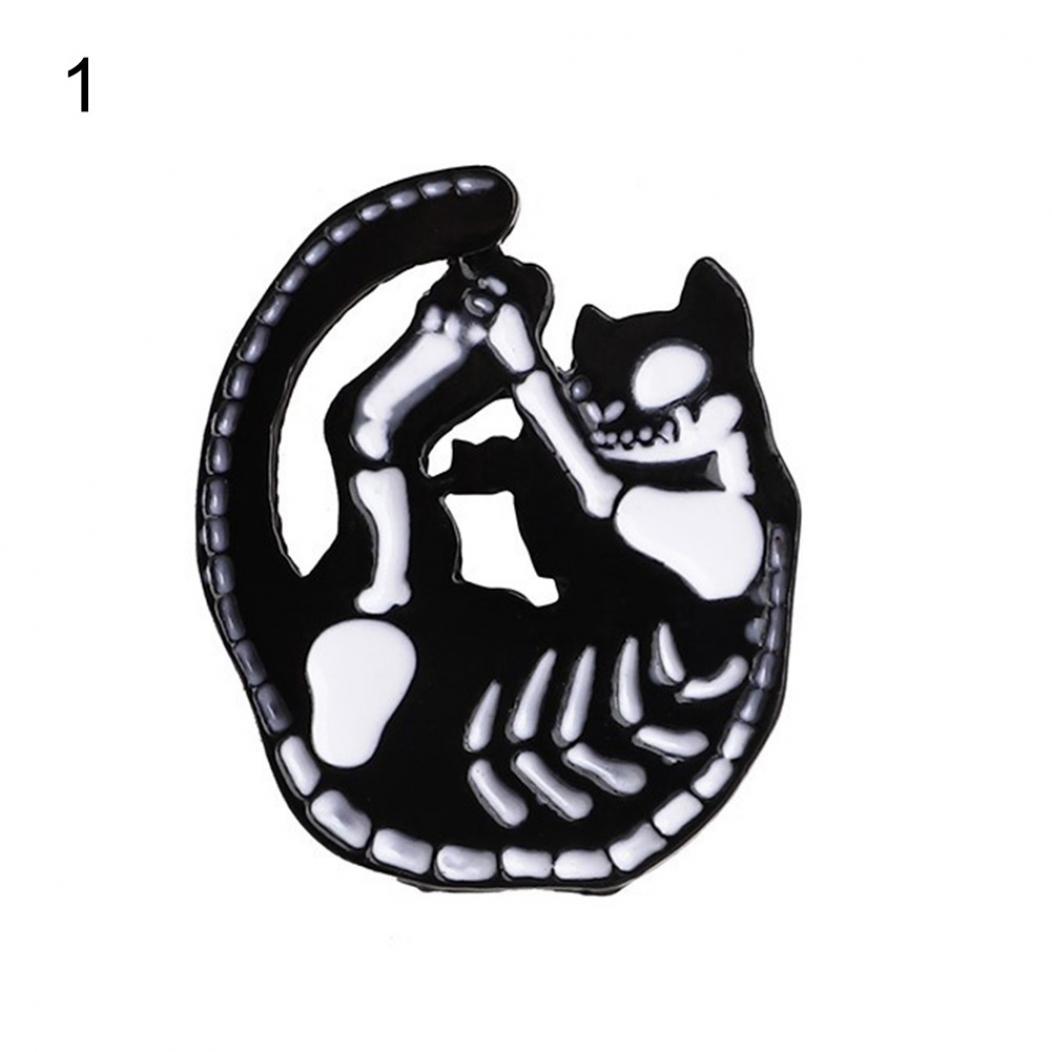 

Yousheng унисекс ретро птица кошка скелет эмалированная брошь значок на булавке джинсовая куртка воротник значок