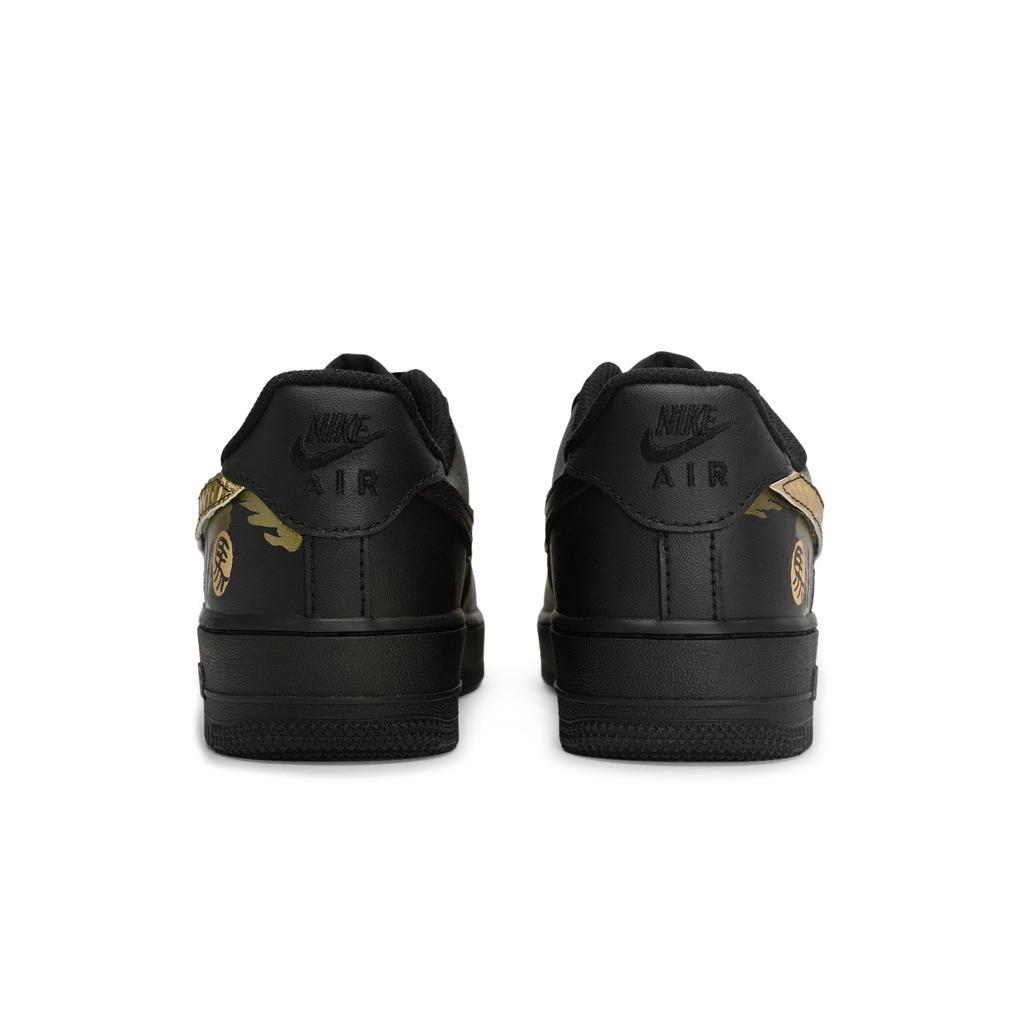 Nike Air Force 1 07 811 Manufacturing, Gilded Horse Low top Skateboard Shoes Women's Black Gold CW2288-001(Team80-)