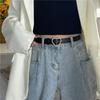 Cutout Heart Adorable Adjustable Belt In Black Brown And Coffee For Stylish Students