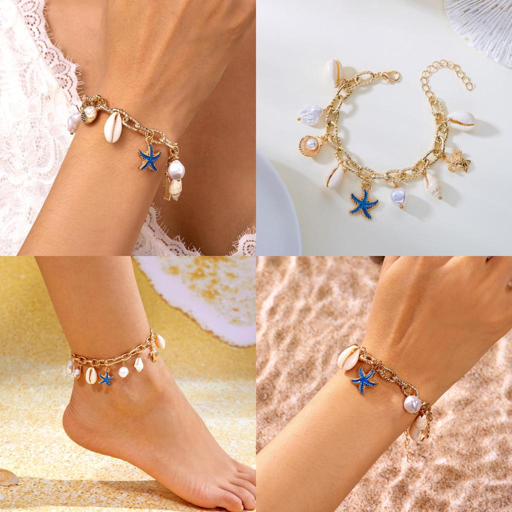 Bohemian Beach Shell Jewelry Summer Fashion Pearl Bracelet For Women
