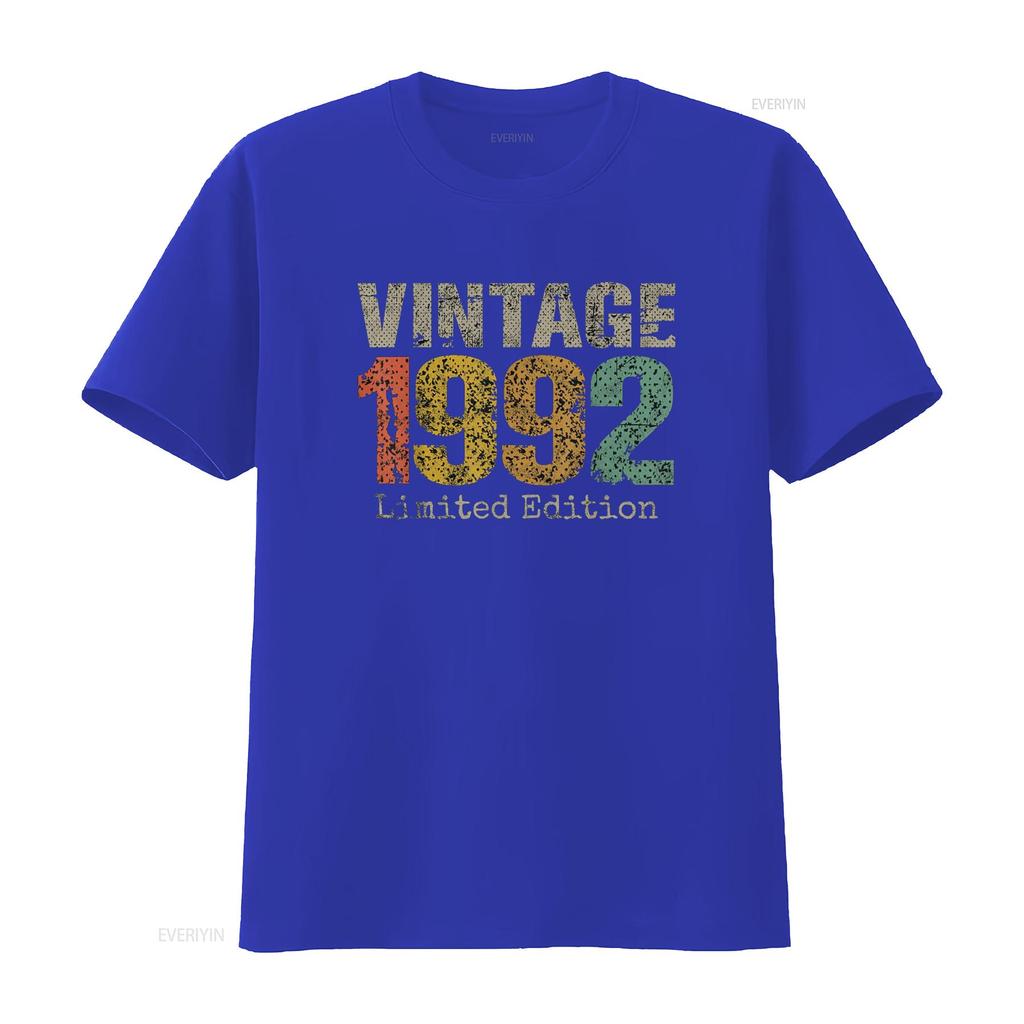 32 Year Old S Vintage 1992 Limited Edition 32nd Birthday T Shirt Vintage Washed Designer Clothes Casual Comfortable Unisex