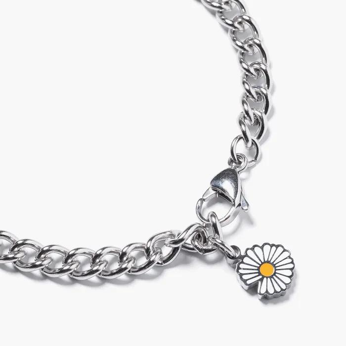 Hope-Filled Daisy Pendant 6 Basic Chain Bracelet (C2503AC1282_SV)