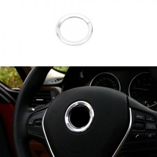 Fit For BMW 5 Series G30 Silver Aluminum Ring Trim 2018- Steering Wheel
