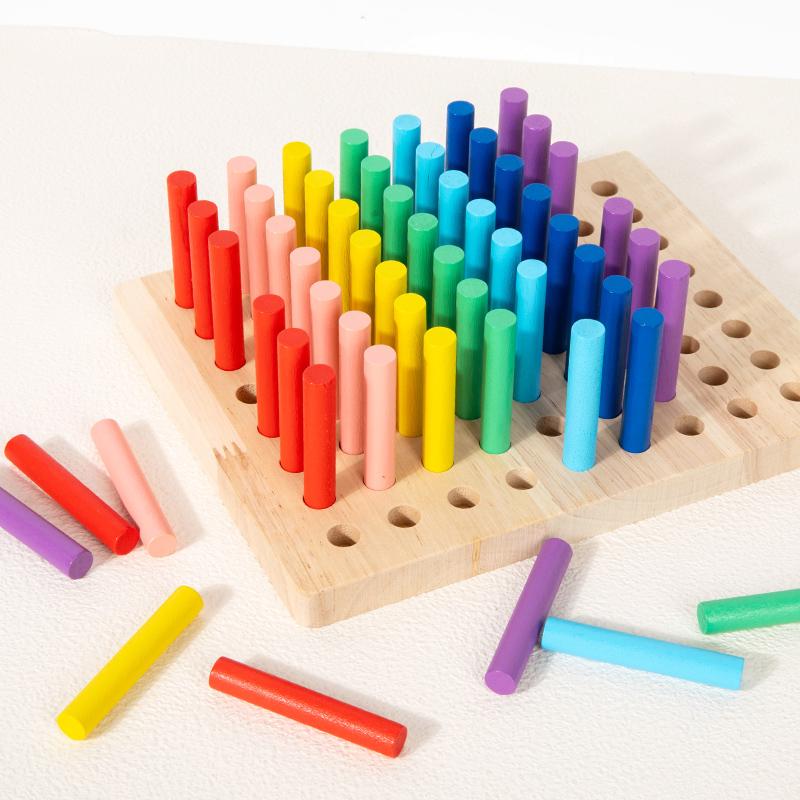 

Wooden Color Categorization Rod, Colorful Sticks Game, Children s Hand Fine Motor Training Toy, Color Cognition Game