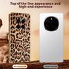 For Honor Magic7 5G Case Leopard Print PU Leather Coated PC+TPU Electroplating Phone Cover