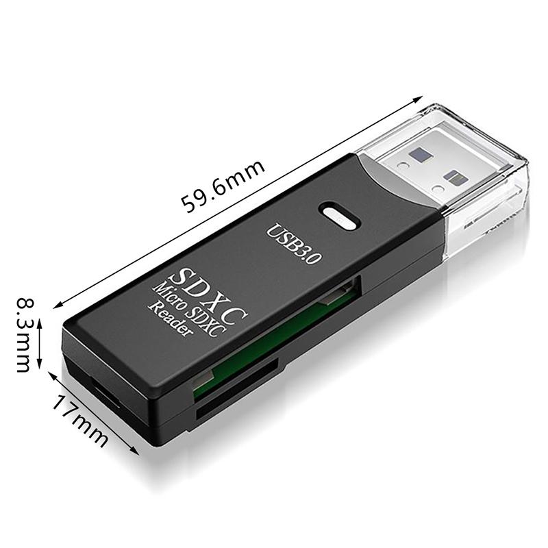 Lector de Tarjetas de Memoria USB 3.0 Micro TF SD Lector Escritor de Alta Velocidad Unidad Flash