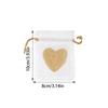 10/20pcs Natural Burlap Gift Drawstring Bags Heart Linen  Jute Candy Gift Packaging Bag Wedding Pouches for Guest Birthday Party