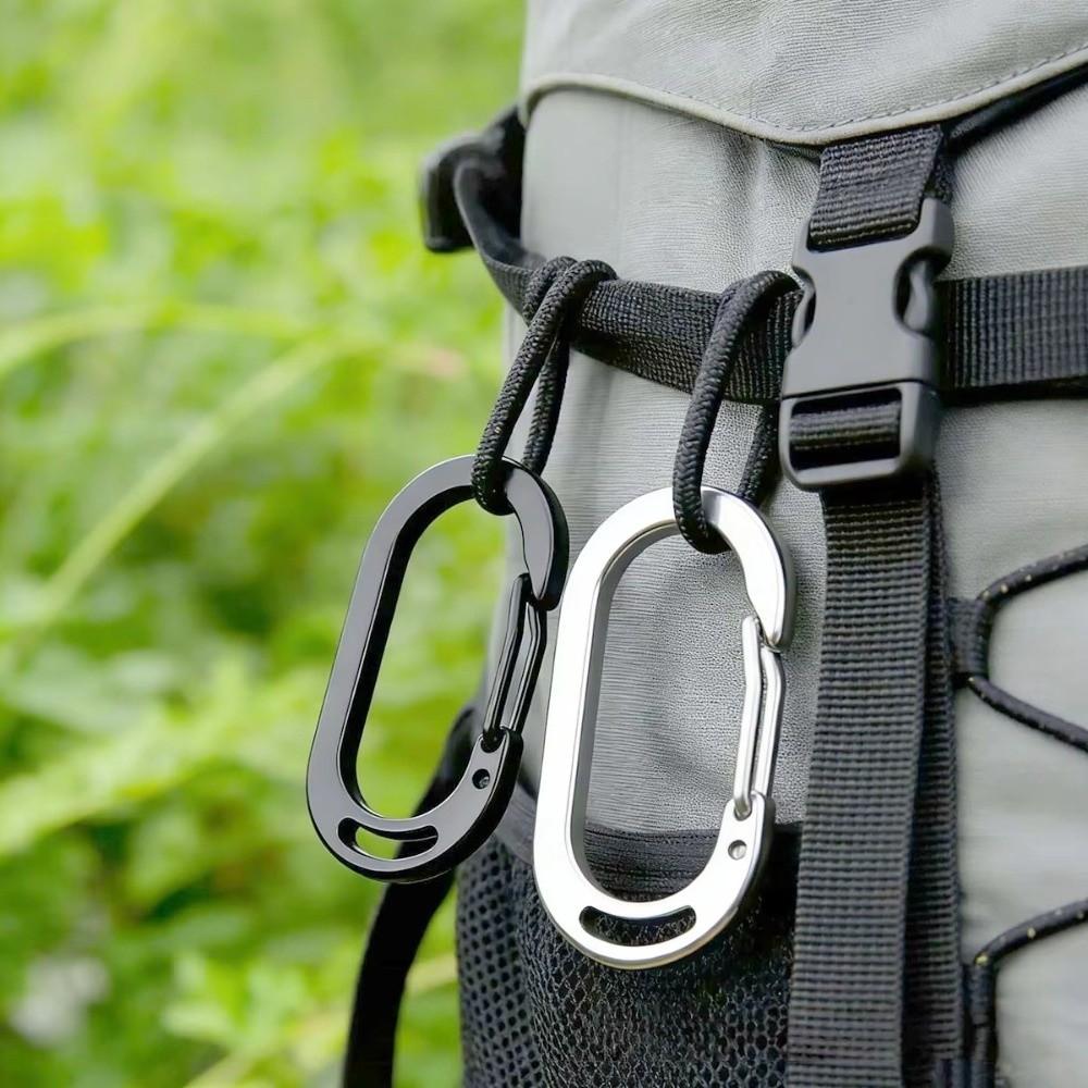 Spring Snap Design Stainless Steel Carabiner Multipurpose Backpack Buckle Hook For Outdoor Camping