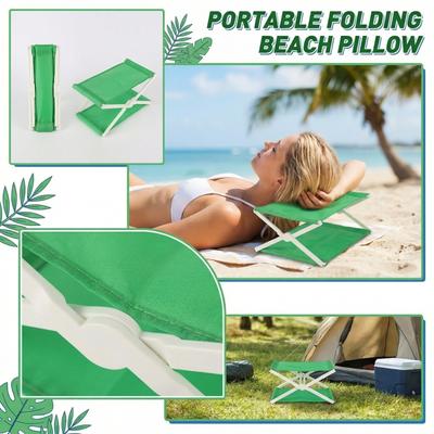 Outdoor Foldable Beach Pillow Portable Camping Pillow Lightweight Compact Design Suitable for Travel Hiking and Relaxation At the Beach or Park