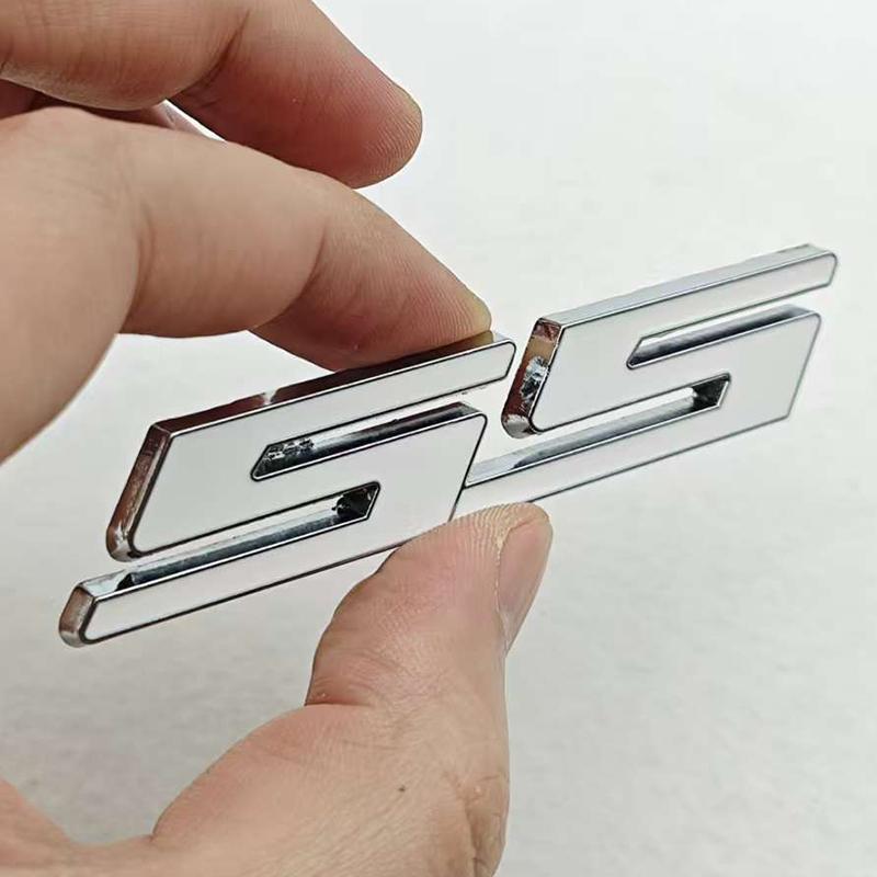 3D Metal SS Logo Sticker Front Grill Emblem Badge For Chevrolet Onix Blazer lumina Camaro Cruze Travers Monza Car Accessories