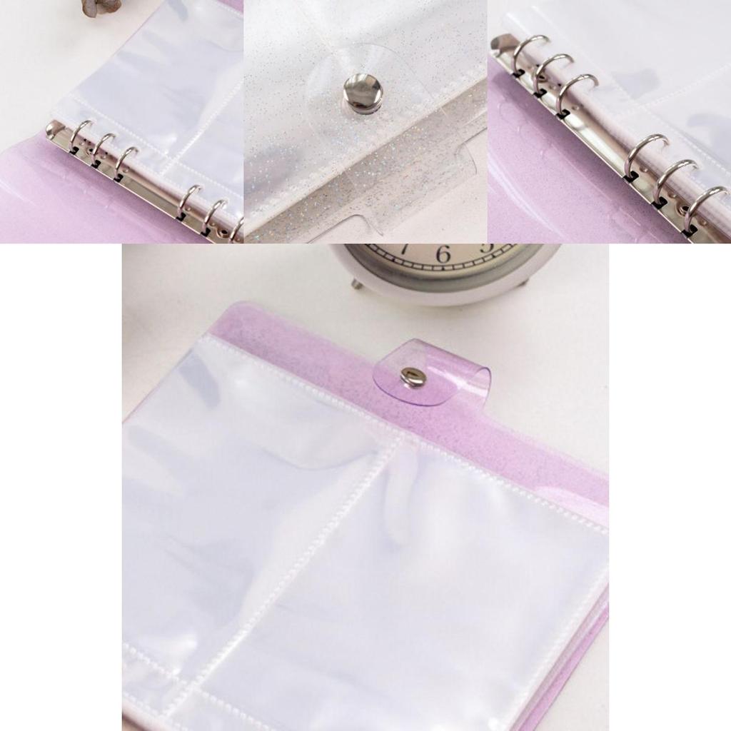 Transparent Sparkling Large Capacity 6hole Album With Pp Cover For Gift Giving And Collecting