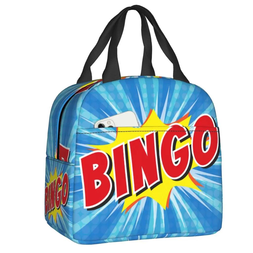 Geantă de prânz Bingo pentru jocuri fierbinți, etanșă, frigorifică, termoizolată, cutie de prânz pentru femei, copii, școală, plajă, camping, călătorii, genți tote pentru alimente