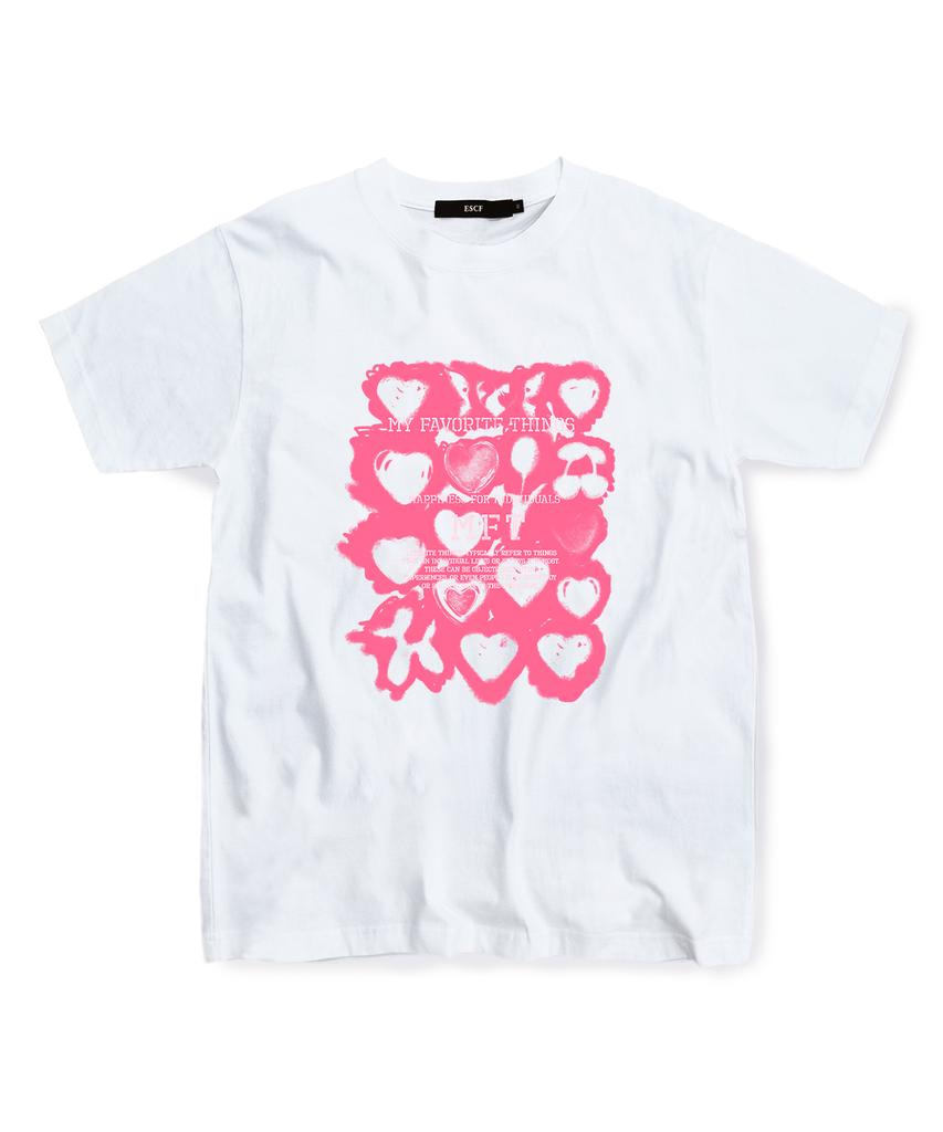 ESCAPEFROM Pink Favorite Things T-Shirt White