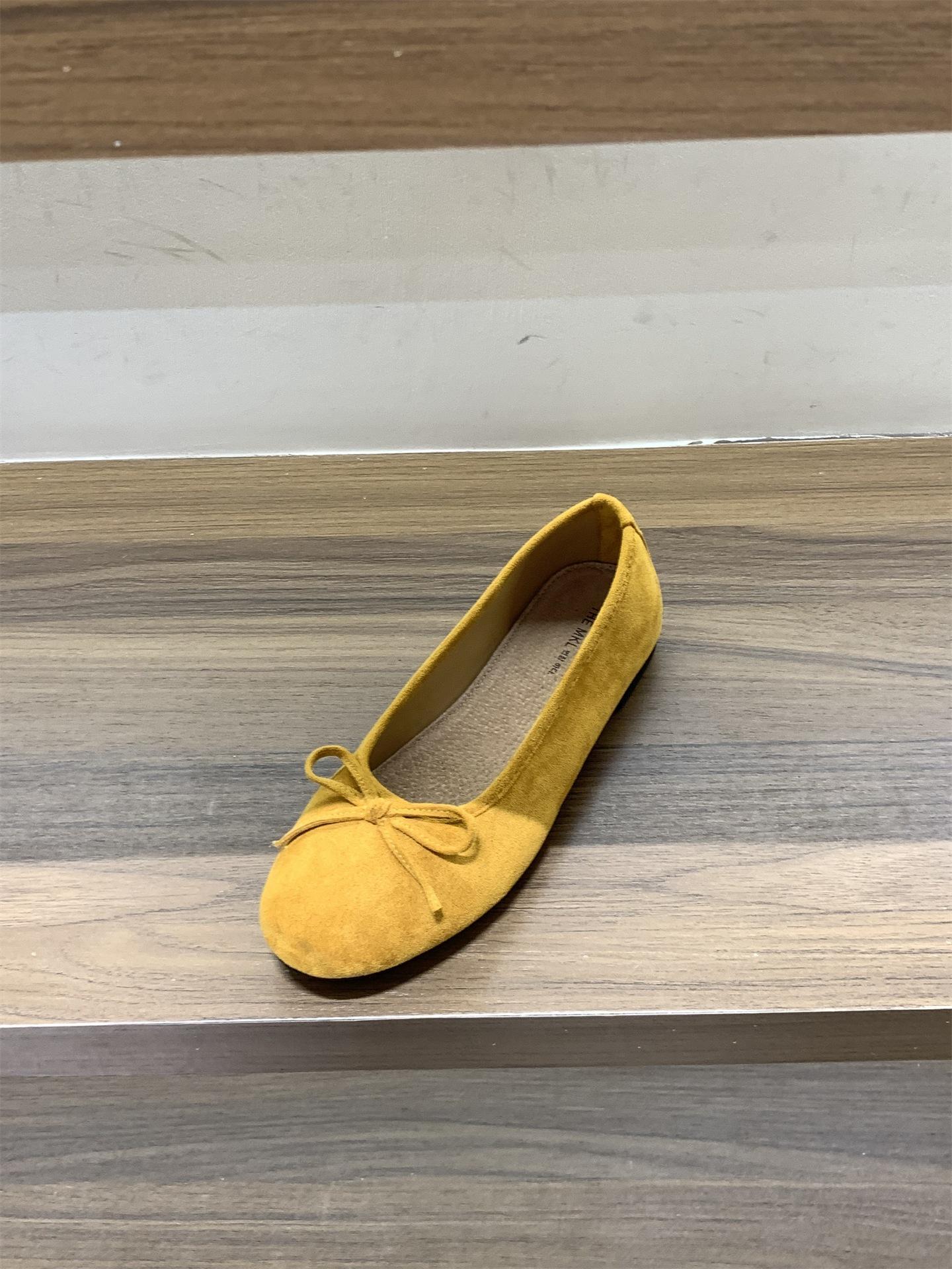 

Inner height-increasing bow leopard print single shoes women s shoes 2025 autumn suede red ballet with skirt evening shoes 39