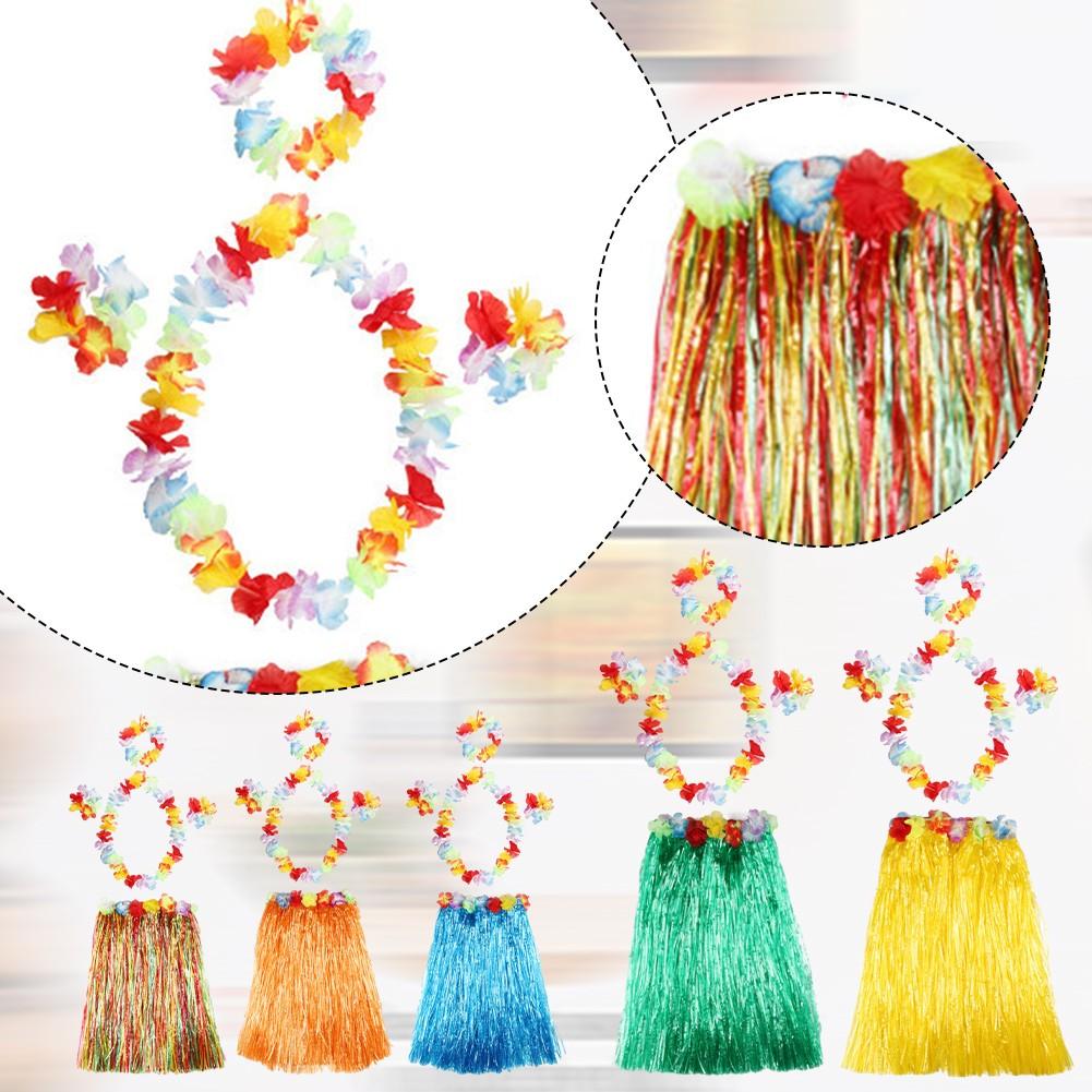 Bra Aloha Set Hawaiian Fancy Dress Hula Costume Grass