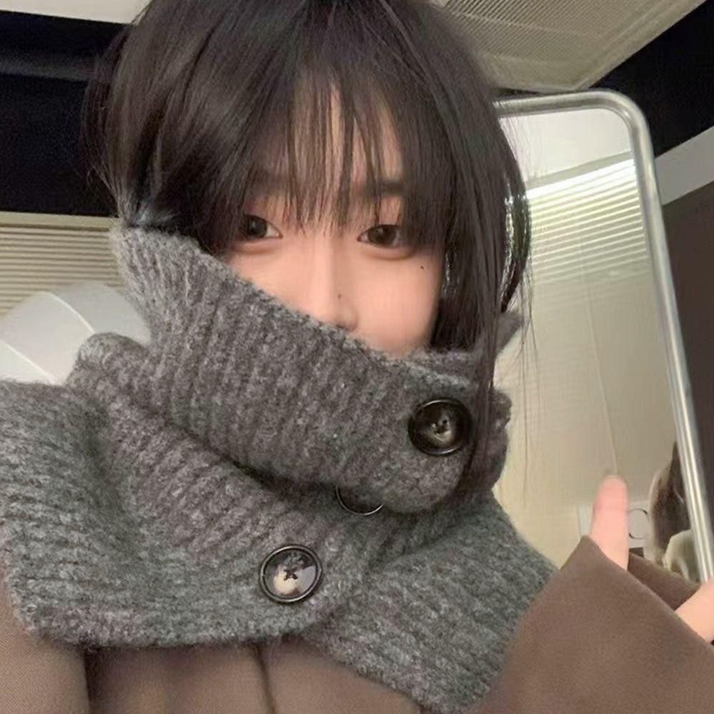 Fashion Detachable Windproof Turtleneck Scarf Neck Warmer Knitted Fake Collar