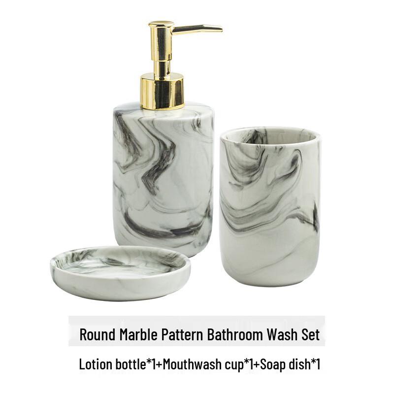 

Zhou Mushi Ceramic Bathroom Accessory Set Three-piece set