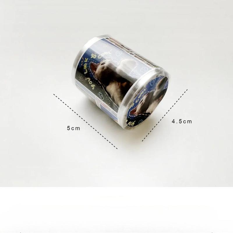 1 Rolka Naklejek do Scrapbookingu Naklejki PET z Postaciami Taśmy Washi Wakacje Rekreacyjne do Sztuki Rękodzieła DIY Album Dziennik Planer