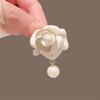 Temperament Elegant Camellia Pearl Brooches For Women Clothing Coat Accessries Gifts