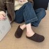 Fashion 2025  Winter New Women's Plush Slippers Retro Women Causal Fashion Shoes Simple Ladies Outdoor Flat Cotton Slippers
