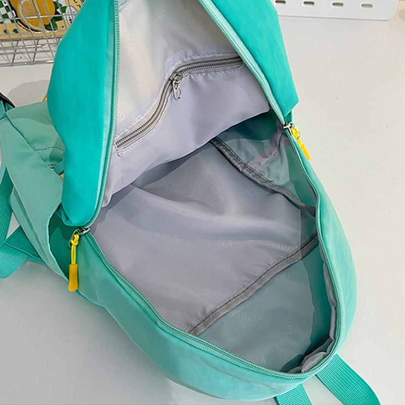 SCIONE New Fashion Backpack Japanese Style Stitching Contrast Drawstring Backpack Lightweight Sports Outdoor Travel Bag Student Schoolbag